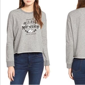 Madewell Big Sky Cutoff Sweatshirt size small